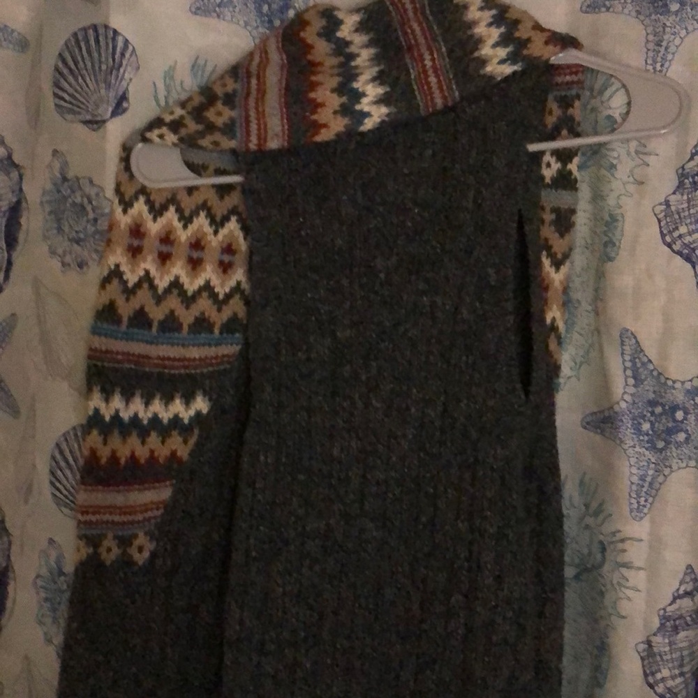 Hollister Gray and Brown Tunic Top